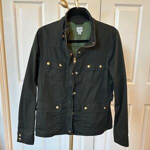 J. Crew Factory hunter green field jacket waxed cotton size M